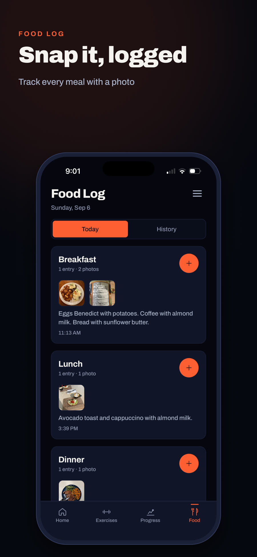 Fit Forged photo food log